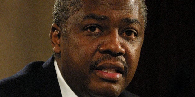 384472 01: Missouri Supreme Court Judge Ronnie White testifies during Attorney General-designate John Ashcroft's confirmation hearing January 18, 2001 on Capitol Hill in Washington, DC. Judge White expressed anger that Ashcroft had blocked him from becoming a federal judge by persuading the Senate that he had a history of overturning death sentences. (Photo by Alex Wong/Newsmakers)