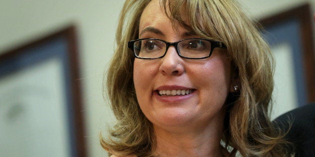 WASHINGTON, DC - MAY 01: Former U.S. Rep. Gabby Giffords (D-AZ) attends a meeting with lawmakers May 1, 2014 on Capitol Hill
