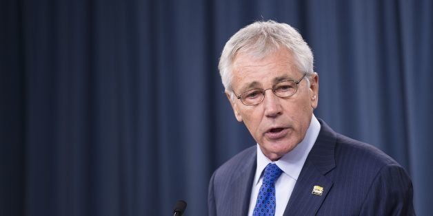 US Defense Secretary Chuck Hagel speaks during a press conference at the Pentagon in Washington on July 11, 2014. AFP PHOTO / Jim WATSON (Photo credit should read JIM WATSON/AFP/Getty Images)