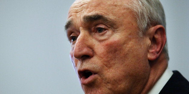 NEW YORK, NY - DECEMBER 05: Bill Bratton, who has been named to lead the New York Police Department, speaks after being introduced by New York City Mayor-elect Bill de Blasio on December 5, 2013 in New York City. Bratton was police commissioner in New York in the mid-1990s and had been considered a front-runner for the job, He will return to a city that is experiencing historically low crime rates. (Photo by Spencer Platt/Getty Images)