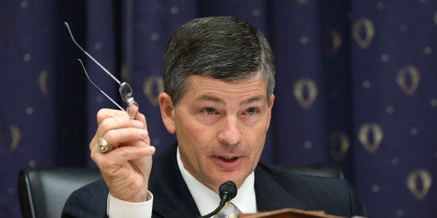 WASHINGTON, DC - MAY 22: Chairman Jeb Hensarling (R-TX) questions Treasury Secretary Jack Lew during a House Financial Services Committee hearing May 22, 2013 on Capitol Hill in Washington, DC. The committee held a hearing on the Financial Stability Oversight Council's annual report. (Photo by Mark Wilson/Getty Images)