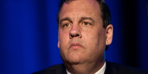 New Jersey Governor Chris Christie attends the New Jersey Chamber of Commerce 77th annual dinner in Washington on April 22, 2