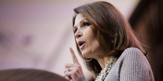 NATIONAL HARBOR, MD - MARCH 08: U.S. Rep. Michele Bachmann (R-MN) speaks during the 41st annual Conservative Political Action Conference at the Gaylord International Hotel and Conference Center on March 8, 2014 in National Harbor, Maryland. The conference, a project of the American Conservative Union, brings together conservatives polticians, pundits and voters for three days of speeches and workshops. (Photo by T.J. Kirkpatrick/Getty Images)