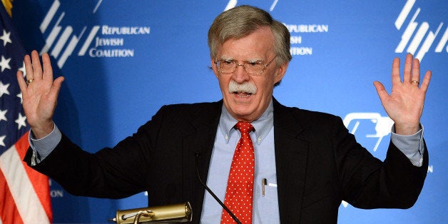 LAS VEGAS, NV - MARCH 29: Former United States ambassador to the United Nations John Bolton speaks during the Republican Jewish Coalition spring leadership meeting at The Venetian Las Vegas on March 29, 2014 in Las Vegas, Nevada. The Republican Jewish Coalition began its annual meeting wtih potential Republican presidential candidates in attendence, along with Republican super donor Sheldon Adelson. (Photo by Ethan Miller/Getty Images)