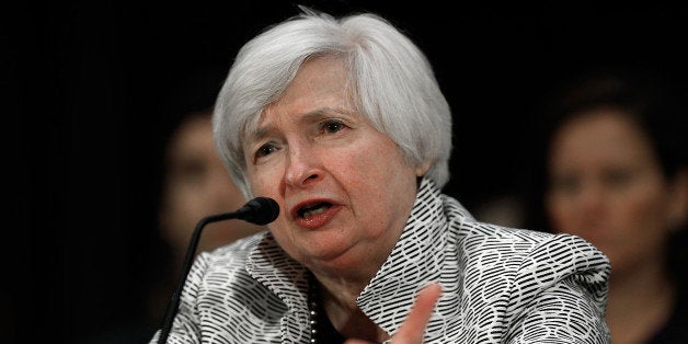 WASHINGTON, DC - JULY 15: Federal Reserve Board Chairwoman Janet Yellen testifies before the Senate Banking, Housing and Urban Affairs Committee July 15, 2014 in Washington, DC. Yellin delivered her 'Semiannual Monetary Policy Report to the Congress.' (Photo by Win McNamee/Getty Images)