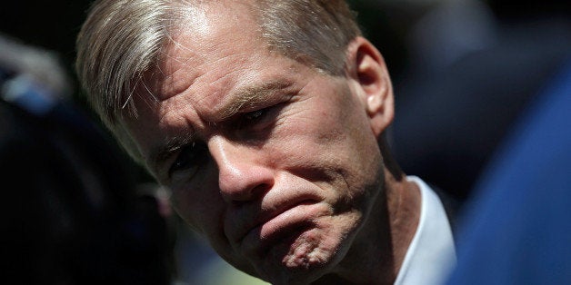 LEESBURG, VA - AUGUST 15: Virginia Gov. Bob McDonnell (R-VA) speaks during a battleground preservation announcement at Ball's Bluff State Park August 15, 2013 in Leesburg, Virginia. McDonnell, who has recently repaid more than $120,000 in questionable gifts and loans from Star Scientific CEO Jonnie Williams, announced $2.2 million in grants to help protect 1,265 acres of land on 13 Civil War battlefields. (Photo by Win McNamee/Getty Images)