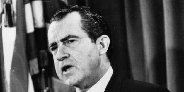 (FILE PHOTO) In this composite image a comparison has been made between former US President Richard Nixon and his serving Secretary of State Henry Kissinger. ***LEFT IMAGE*** UNSPECIFIED - circa 1970: The 37th President of the United States of America, Richard Nixon, who won presidential elections in 1968 and 1972, making a speech in 1970. (Photo by Hulton Archive/Getty Images) ***RIGHT IMAGE*** UNSPECIFIED - 1971: Henry Kissinger, American diplomat speaks in 1971. (Photo by Keystone/Getty Images)