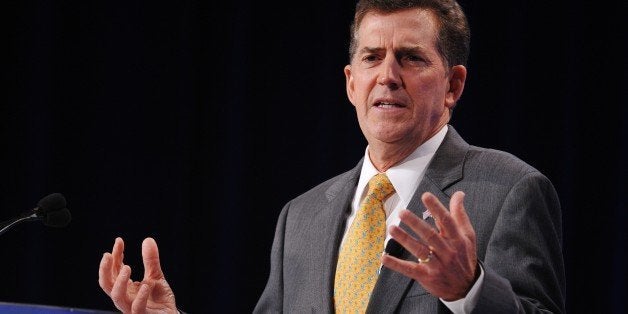 US Senator Jim DeMint, R-SC, speaks during The Family Research Council (FRC) Action Values Voter Summit September 14, 2012 at a hotel in Washington, DC. The summit is an annual political conference for US social conservative activists and elected officials. AFP PHOTO/Mandel NGAN (Photo credit should read MANDEL NGAN/AFP/GettyImages)