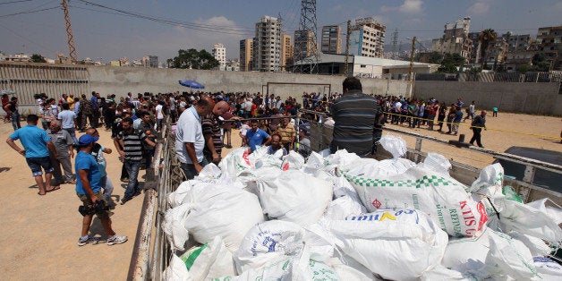 BEIRUT, LEBANON - AUGUST 13: Iraqi Christians, fled from Iraq due to the Islamic State, abbreviated as IS,-led armed groups'