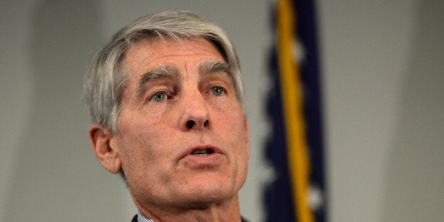 DENVER, CO - JULY 11: Colorado Senator Mark Udall holds a news conference to talk about a bill to override Hobby Lobby decision, July 11, 2014. The news conference was held at the Denver Place in downtown Denver. (Photo by RJ Sangosti/The Denver Post via Getty Images)