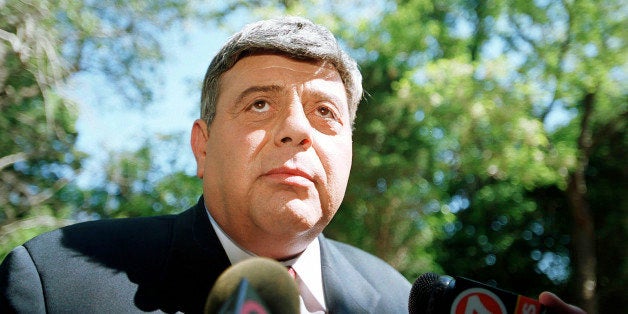 390350 06: Providence R.I. mayor Vincent 'Buddy' Cianci Jr. speaks to the press regarding the death of actor Anthony Quinn Ju