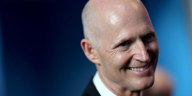 MIAMI, FL - MARCH 24: Florida Gov. Rick Scott speaks with the media during a visit to the Miami Childrens Museum on March 24, 2014 in Miami, Florida. Scott visited the musum to highlight the states increased funding for early childhood education while making a case for re-election against former Florida Gov., now Democratic candidate, Charlie Crist, who he seen as trailing in the polls.. (Photo by Joe Raedle/Getty Images)