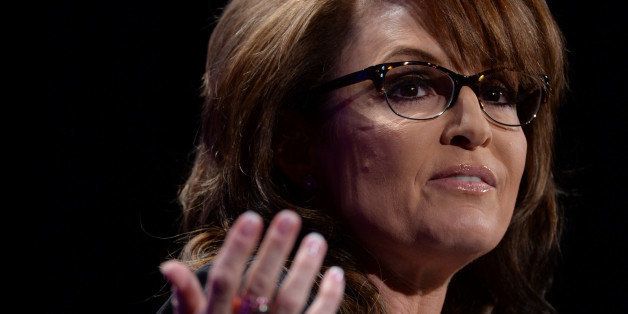DENVER, CO - JULY 19: Former Alaska Governor and Republican vice presidential nominee Sarah Palin speaks to the crowd of Western Conservative Summit at Hyatt Regency. Denver, Colorado. July 19. 2014. (Photo by Hyoung Chang/The Denver Post via Getty Images)