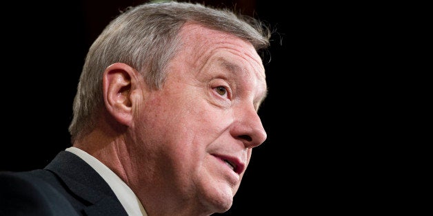 UNITED STATES - MARCH 26: Sen.Dick Durbin, D-Ill., speaks during the Senate Democrats' news conference to unveil 'A Fair Shot