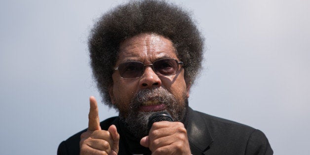 WASHINGTON, DC - SEPTEMBER 11: Activist Cornel West speaks during what was planned to be the 'Million American March Against Fear: Peace, Harmony and Justice, A Civil Rights Movement for Humanity' rally, on Capitol Hill, September 11, 2013 in Washington, DC. The rally was organized by the American Muslim Political Action Committee (AMPAC) and March Against Drones (MAD). (Photo by Drew Angerer/Getty Images)