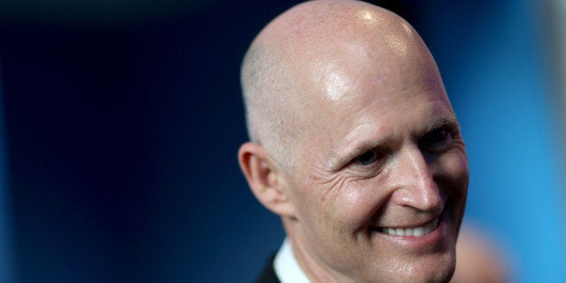 MIAMI, FL - MARCH 24: Florida Gov. Rick Scott speaks with the media during a visit to the Miami Childrens Museum on March 2