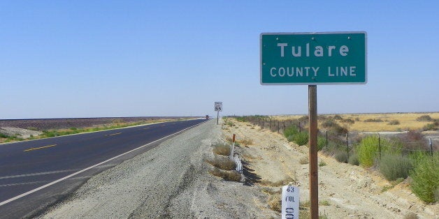 Entering Tulare County from Kern County, California