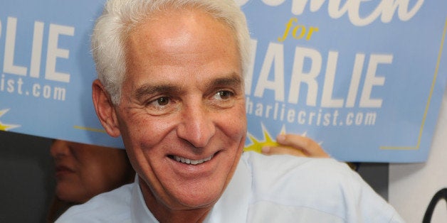 BOCA RATON, FL - AUGUST 19: Former Florida Governor Charlie Crist opens a campaign office on August 19, 2014 in Boca Raton, Florida. (Photo by Larry Marano/WireImage)