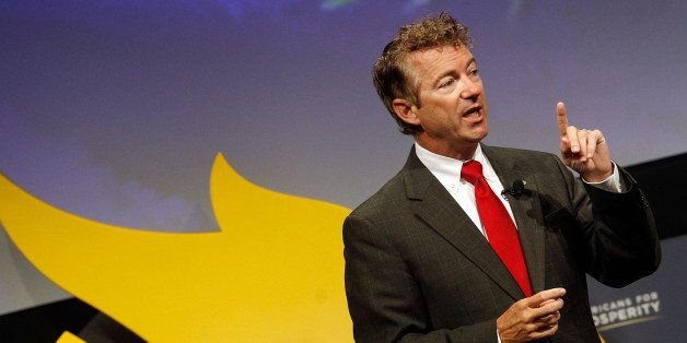 DALLAS, TX - AUGUST 29: U.S. Senator Rand Paul speaks at the Defending the American Dream Summit sponsored by Americans For Prospertity at the Omni Hotel on August 29, 2014 in Dallas, Texas. (Photo by Mike Stone/Getty Images)