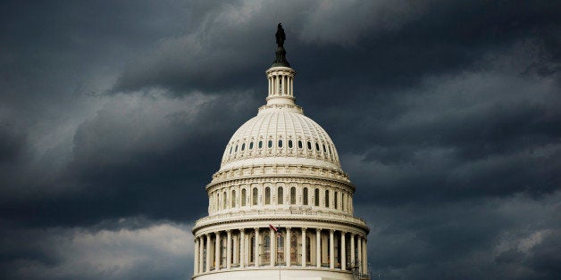 UNITED STATES - JULY 8: A strong storm front passes over the U.S. Capitol on Tuesday, July 8, 2014. (Photo By Bill Clark/CQ R