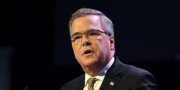 Jeb Bush, former governor of Florida, speaks at the Securities Industry and Financial Markets Association (SIFMA) annual meeting in New York, U.S., on Tuesday, Nov. 12, 2013. Bush said banks must be seen as drivers of economic growth, and not viewed as 'culprits.' Photographer: Peter Foley/Bloomberg via Getty Images