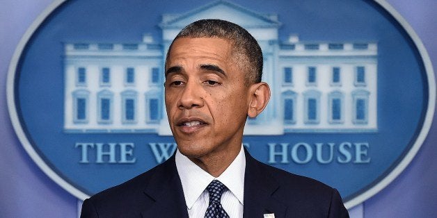 US President Barack Obama speaks on foreign policy in the Brady Press Briefing Room at the White House in Washington, DC, on July 16, 2014. Obama also said Wednesday that talks with Iran on its nuclear program have shown a 'credible way forward' and may need to run beyond a Sunday deadline. AFP PHOTO/Jewel Samad (Photo credit should read JEWEL SAMAD/AFP/Getty Images)