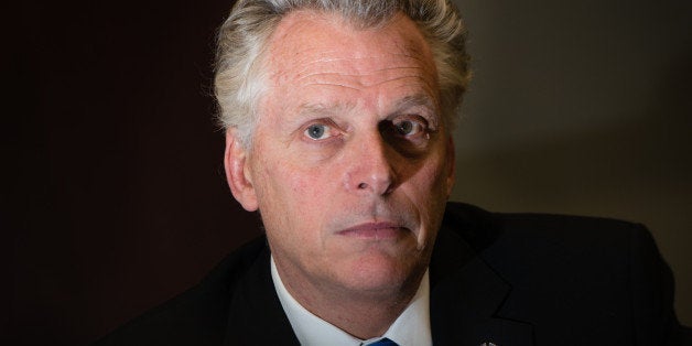 LEESBURG, VA - FEBRUARY 24:Virginia Governor, Terry McAuliffe visited Inova Loudoun Hospital in Leesburg, VA on Monday February, 24, 2014 to try to rally support for his signature initiative this session -- the expansion of Medicaid, which is facing deadlock between the two houses in Richmond. McAuliffe is pictured during an interview with The Washington Post via Getty Images. (Photo by Sarah L. Voisin/The Washington Post via Getty Images)