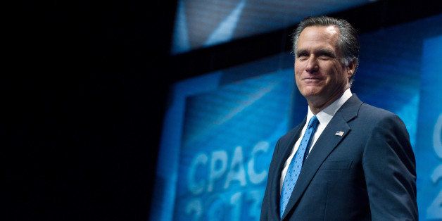 Former US Republican presidential candidate Mitt Romney arrives to speak speaks at the Conservative Political Action Conference (CPAC) in National Harbor, Maryland, on March 15, 2013. AFP PHOTO/Nicholas KAMM (Photo credit should read NICHOLAS KAMM/AFP/Getty Images)
