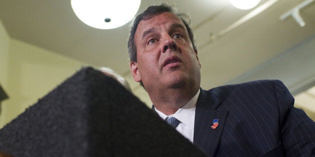 ATLANTIC CITY, NJ - SEPTEMBER 8: New Jersey Gov. Chris Christie speaks to the media following a summit meeting of political, business and labor leaders over the future of Atlantic City at the Casino Reinvestment Development Authority September 8, 2014 in Atlantic City, New Jersey. The meeting was held amid a wave of closings of Atlantic City casinos, including the planned closing of Trump Plaza on September 16, that will have cost the seaside community about 8,000 jobs since January. (Photo by Jessica Kourkounis/Getty Images)