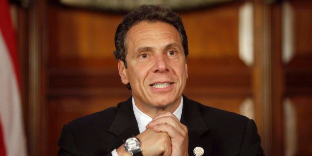 FILE - In this June 19, 2014 file photo, New York Gov. Andrew Cuomo speaks at a news conference in Albany, N.Y. In next month's Democratic primary, Cuomo has most of the usual advantages of the incumbent, and then some. Heâs got $35 million in his campaign coffers, heâs lived in New York most of his life, has a long political resume and a beloved father, former Gov. Mario Cuomo. (AP Photo/Mike Groll, File)