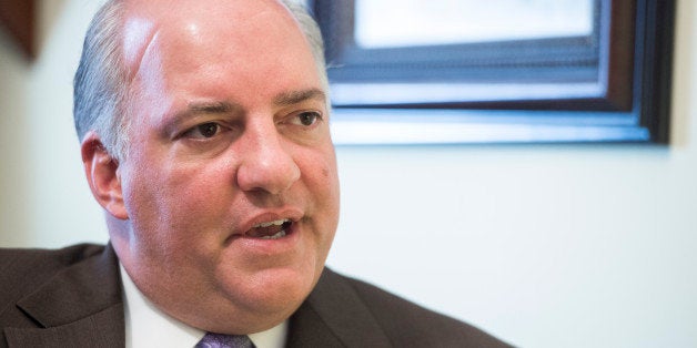 UNITED STATES - JULY 9: Rep. Steve Southerland, R-Fla., speaks with Roll Call in his office on Capitol HIll on Wednesday, July 9, 2014. (Photo By Bill Clark/CQ Roll Call)