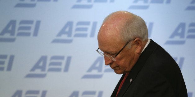 WASHINGTON, DC - SEPTEMBER 10: Former US Vice President Dick Cheney walks to the podium to speak about the situation in Syria and Iraq regarding the terrorist group ISIS, at The American Enterprise Institute for Public Policy Research (AEI), September 10, 2014 in Washington, DC. Vice President Cheney urged President Barack Obama to take a hard line stance against the terrorist group. (Photo by Mark Wilson/Getty Images)