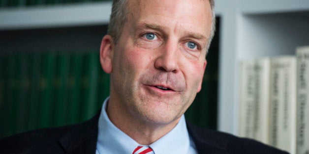 UNITED STATES - JUNE 4: Dan Sullivan, Republican senate candidate from Alaska, is interviewed in Roll Call's Washington office, June 4, 2014. (Photo By Tom Williams/CQ Roll Call)
