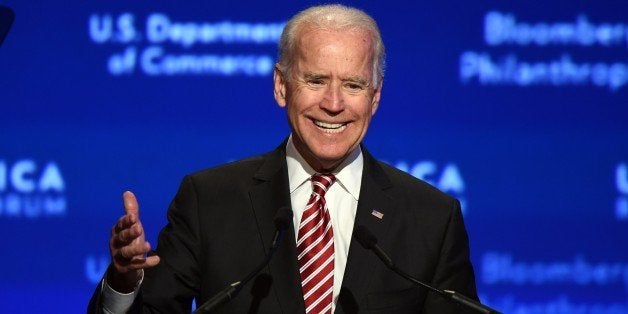 US Vice President Joe Biden speaks during US-Africa Business Forum on the sideline of the US-Africa Leaders Summit in Washin
