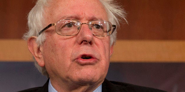 FILE - In this Dec. 6, 2012 file photo, Sen. Bernie Sanders, I-Vt. speaks on Capitol Hill in Washington. The veterans bill vote could put Senate Republicans in the uncomfortable position of saying no to a politically powerful constituency during an election year. Sen. Bernie Sanders, the billâs author and the chairman of the Senate Committee on Veterans Affairs, has gained the endorsement of myriad veterans groups to generate momentum for his bill, which the panel says would cost $21 billion over 10 years. (AP Photo/Jacquelyn Martin, File)