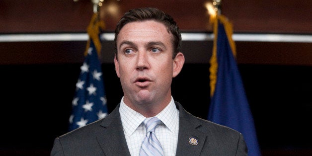 UNITED STATES â OCTOBER 13: Rep. Duncan Hunter, R-Calif., participates in a news conference with House Armed Services Committee Republicans about their formal recommendations on deficit reduction in a letter to the Joint Select Committee on Deficit Reduction on Thursday, Oct. 13, 2011. (Photo By Bill Clark/CQ Roll Call)