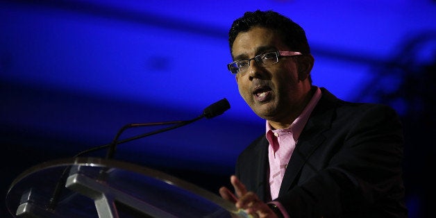 NEW ORLEANS, LA - MAY 31: Conservative filmmaker and author Dinesh D'Souza speaks during the final day of the 2014 Republican Leadership Conference on May 31, 2014 in New Orleans, Louisiana. Some of the biggest names in the Republican Party made appearances at the conference, which hosts 1,500 delegates from across the country through May 31. (Photo by Justin Sullivan/Getty Images)