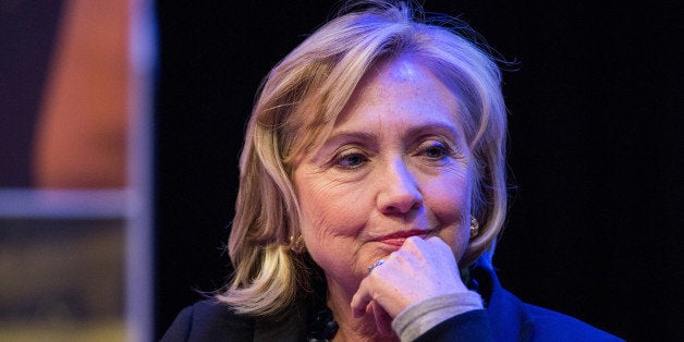 NEW YORK, NY - SEPTEMBER 12: Former Secretary of State Hillary Clinton speaks at the Women and Girls Rising conference held by the Roosevelt Institute on September 12, 2014 in New York City. Clinton spoke on a myriad of topics centered around women's rights and her time as the first lady, as a senator and then as Secretary of State. (Photo by Andrew Burton/Getty Images)