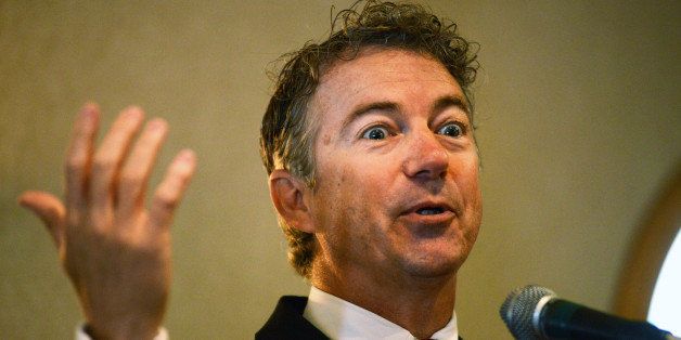 MANCHESTER, NH - SEPTEMBER 12: U.S. Senator Rand Paul (R-KY) gives the keynote speech at the New Hampshire GOP Unity Breakfast September 12, 2014 in Manchester, New Hampshire. Paul has been considered a possible contender for a presidential run in 2016. (Photo by Darren McCollester/Getty Images)