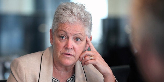 Gina McCarthy, administrator of the U.S. Environmental Protection Agency (EPA), speaks during an interview in Washington, D.C., U.S., on Tuesday, June 3, 2014. The Obama administration will revise its proposal to fight climate change in the next year if individual states show they cant meet the targets, McCarthy said. Photographer: David Banks/Bloomberg via Getty Images 