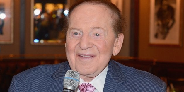 LAS VEGAS, NV - MAY 08: Las Vegas Sands Corp. Chairman and CEO Sheldon Adelson speaks during the celebration of the opening