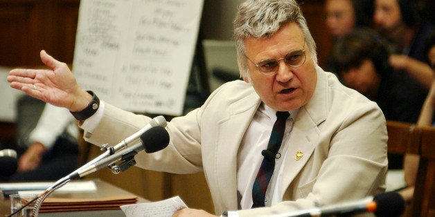 UNITED STATES - JULY 17: Rep. James Traficant, D-Ohio, testifies before the House Ethics Committee, Wednesday. (Photo By Tom Williams/Roll Call/Getty Images)