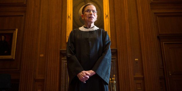 WASHINGTON, DC - AUGUST 30: Supreme Court Justice Ruth Bader Ginsburg, celebrating her 20th anniversary on the bench, is photographed in the East conference room at the U.S. Supreme Court in Washington, D.C., on Friday, August 30, 2013. (Photo by Nikki Kahn/The Washington Post via Getty Images)