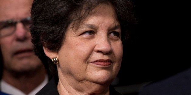 UNITED STATES - NOVEMBER 13: Rep.-elect Lois Frankel, D-Fla., Conn., attends a news conference with democratic members-elect in the Capitol Visitor Center. (Photo By Tom Williams/CQ Roll Call)