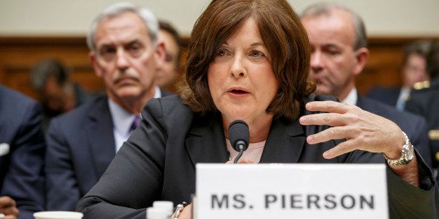 FILE - In this Sept. 30, 2014 file photo, Secret Service Director Julia Pierson testifies on Capitol Hill in Washington. Secret Service Director Julia Pierson has resigned amid recent White House security breach. (AP Photo/J. Scott Applewhite, File)