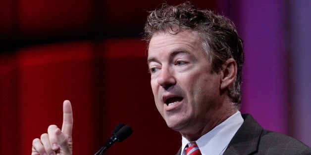 CINCINNATI, OH - JULY 25: Senator Rand Paul (R-KY) speaks at the 2014 National Urban League Conference July 25, 2014 in Cincinnati, Ohio. Paul was expected to speak about education and criminal justice. (Photo by Jay LaPrete/Getty Images)