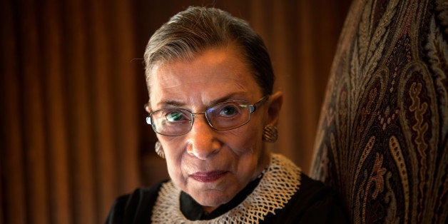 WASHINGTON, DC - AUGUST 30: Supreme Court Justice Ruth Bader Ginsburg, celebrating her 20th anniversary on the bench, is photographed in the West conference room at the U.S. Supreme Court in Washington, D.C., on Friday, August 30, 2013. (Photo by Nikki Kahn/The Washington Post via Getty Images)