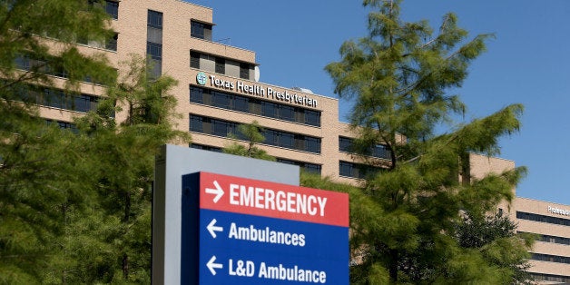 DALLAS, TX - OCTOBER 04: A general view of Texas Health Presbyterian Hospital Dallas is seen where patient Thomas Eric Dunca