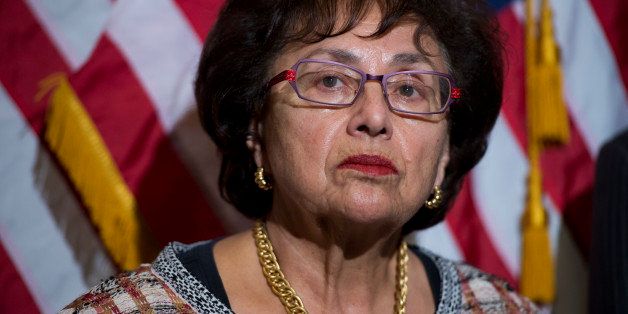 UNITED STATES - NOVEMBER 19: Rep. Nita Lowey, D-N.Y., attends a news conference in the Capitol Visitor Center after meeting of the House Democratic Caucus where they discussed the budget conference. (Photo By Tom Williams/CQ Roll Call)