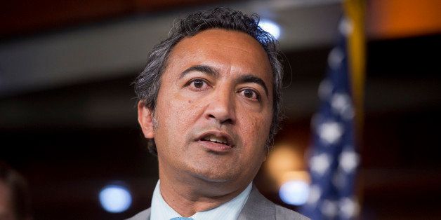 UNITED STATES - JUNE 18: Rep. Ami Bera, D-Calif., speaks at a news conference in the Capitol Visitor Center to oppose a bill that would ban abortions after 20 weeks with no exception to protect the mother's health. (Photo By Tom Williams/CQ Roll Call)
